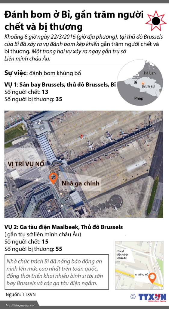 Hành khách hoảng loạn ẩn nấp tại sân bay Brussels ảnh 1